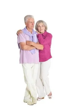 Senior couple posing Stock Photos