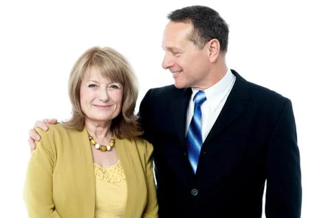 Senior couple posing together Stock Photos