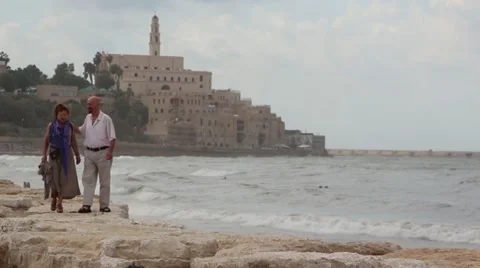Senior couple on vacation Stock Footage 12519943