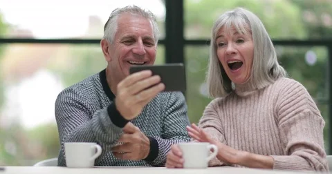 Senior couple on a videocall Stock Footage 81605490