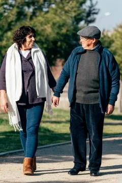 Senior Couple walking. Foto stock