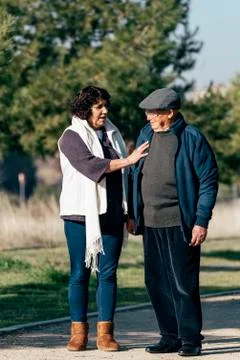 Senior Couple walking. Stock Photos