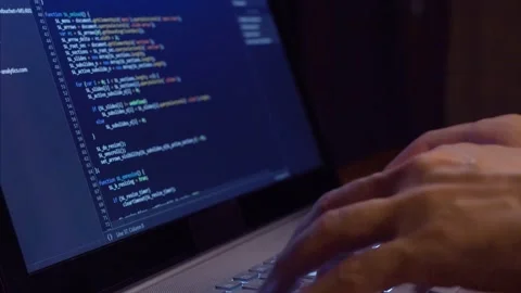 Senior Developer Debug Program, Writes Program Code. A Professional  Programmer. Stock Footage 132645259