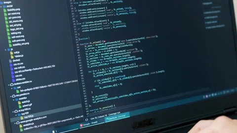 Senior Developer Debug Program, Writes Program Code. A Professional  Programmer. Video stock 145581267