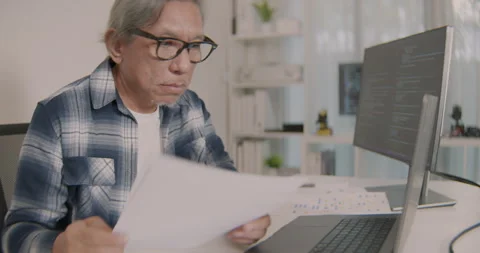 Senior Developer Focusing On Application Development And Coding Projects. Stock Footage 308162630