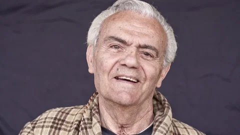 Senior Elderly Happy Man , Close up Slow Motion Video Stock Footage 105969468
