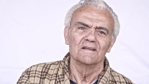 Senior Elderly Happy Man , Close up Slow Motion Video Stock Footage 105969776