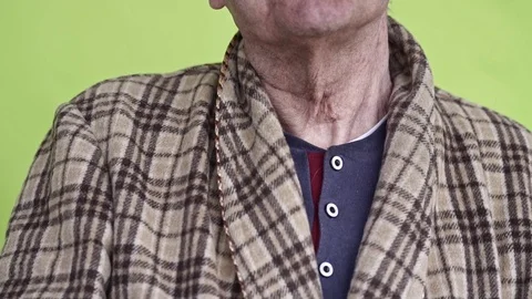 Senior Elderly Man,  Close up Slow Motion Video Stock Footage 105973864