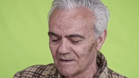 Senior Elderly Man,  Drinking beer, Close up Slow Motion Video Stock Footage 105973921