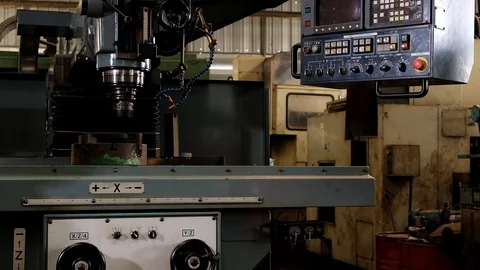 Senior engineer contact to worker for support maintenance machine Stock Footage 125620404