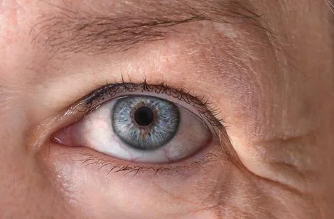 Senior eye macro Stock Photos