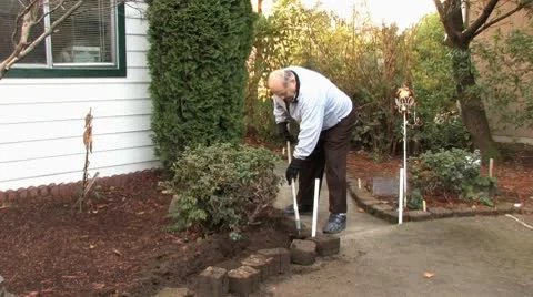 A Senior Gardening 2 Stock Footage 10681932