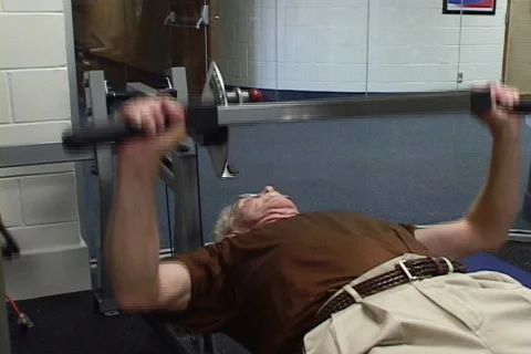 Senior Getting Fit Video stock 618926