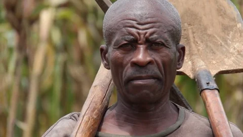 Senior Haitian Farmer Video stock 83733344