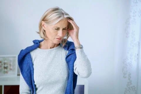 Senior with headache Stock Photos
