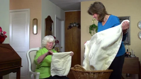 Senior Home Care Stock Footage 45734098