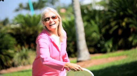 Senior Lady With a Zest for Life Stock Footage