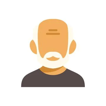 Senior man avatar icon representing old age Stock Illustration