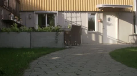 Senior man coming home Stock Footage