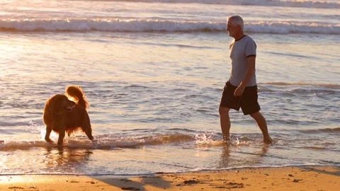 Senior Man Exercising At The  Beach 動画素材 240502025