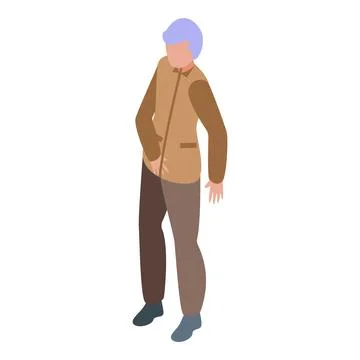 Senior man feeling sudden sharp pain in lower abdomen Stock Illustration