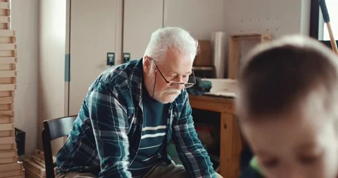 Senior man makes shallow frames for beehives 스톡 동영상 151281645