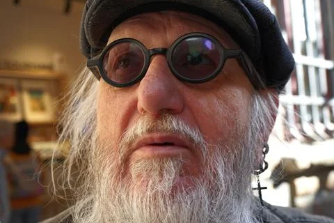 Senior man with mixed expression Stock Photos