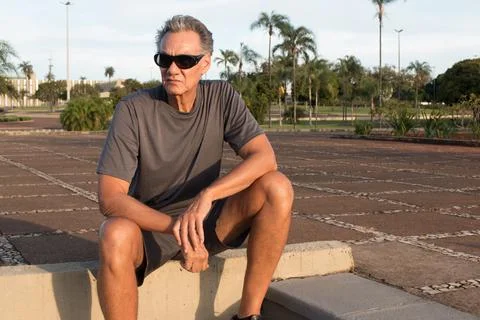 Senior Man at the Park Fotos Stock
