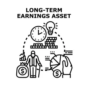 Senior man planning long term earnings for retirement Illustrazione stock