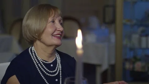 Senior Man Proposing on Romantic Date Stock Footage 84408259