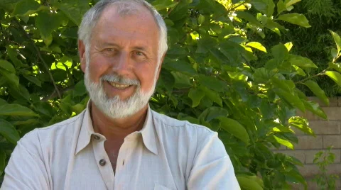 Senior man smiling Stock Footage 119628