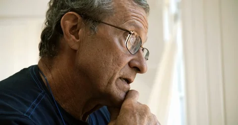 Senior man talking. Stock Footage 88376082