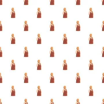 Senior man talking on mobile phone pattern 스톡 일러스트