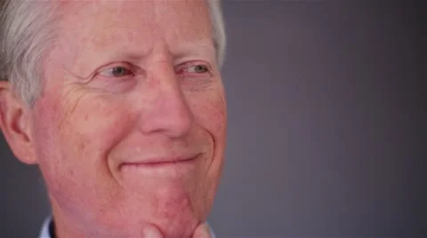 Senior Man Thinking Close Up Stock Footage 20482577
