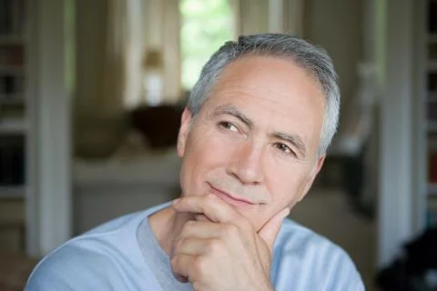 Senior man thinking Stock Photos