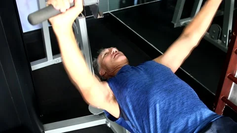 Senior Man Working out Stock Footage 148878704