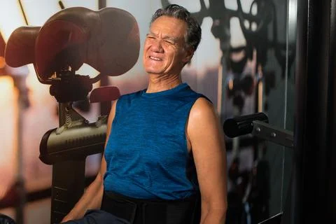 Senior Man Working out Foto stock