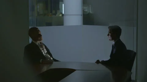 Senior manager interviews young man Video stock 41393594