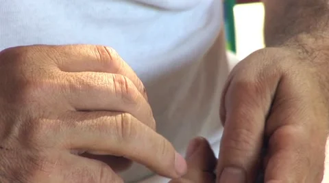 Senior manicure Stock Footage 63842533