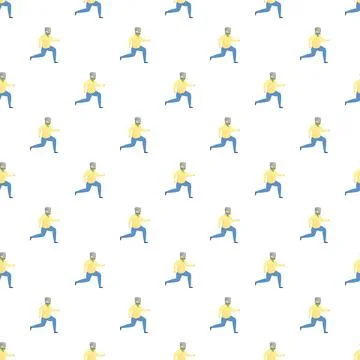 Senior men running pattern showing active lifestyle Stock Illustration