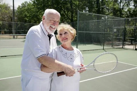 Senior Mixed Doubles Stock Photos