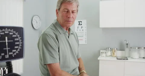 Senior patient looking at the camera Video stock 58340807