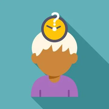 Senior person experiencing memory loss and temporal confusion 스톡 일러스트