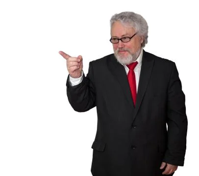 Senior is pointing Stock Photos