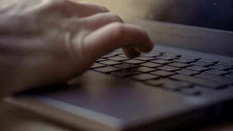 Senior Programming On Laptop.Software Developer Coding On Computer PC Stock Footage 182753156