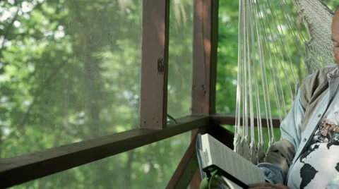 Senior reading book Stock-Footage 34433665