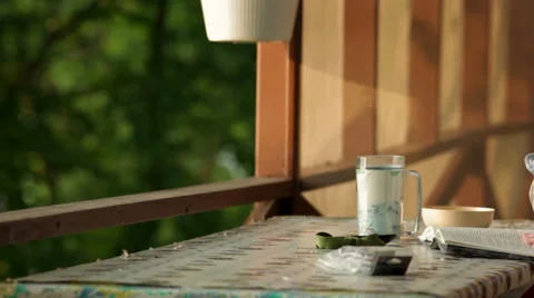 Senior reading book Video stock 34597100