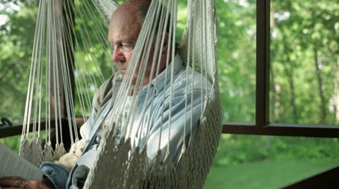 Senior reading book Stock Footage 34757826