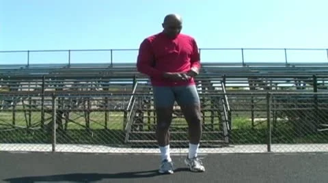 Senior skipping rope Stock Footage 10911702