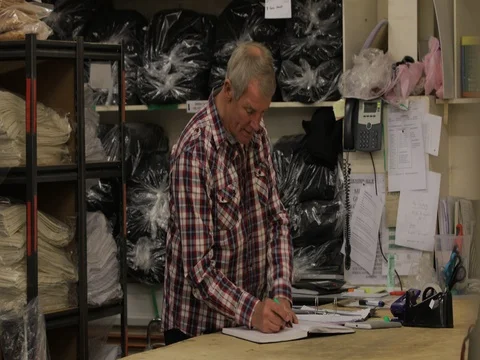 Senior Small Business Owner Stock Footage 80667357
